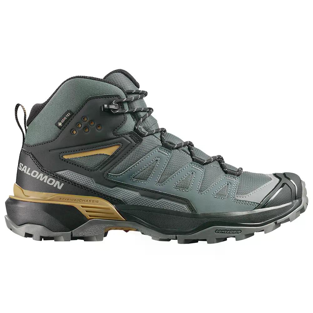 樂天商城 - サロモン X ウルトラ 360 ミッド GTX ハイキングシューズ （ UrbanChic/Black/BrilliantOlive ） | SALOMON X Ultra 360 Mid GTX Hiking Shoes [t]