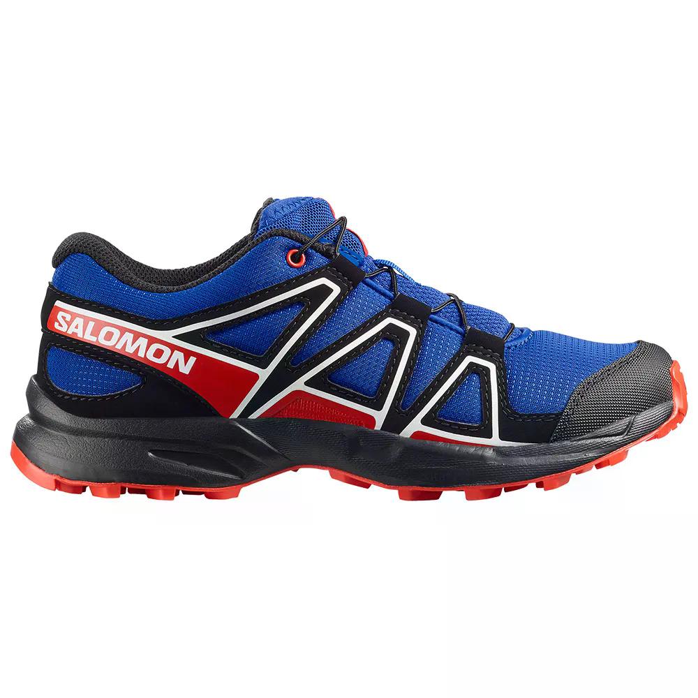 サロモン スピードクロス ジュニア ハイキングシューズ （ SurfTheWeb/FieryRed/Black ） | SALOMON Speedcross Junior Hiking Shoes [t]
