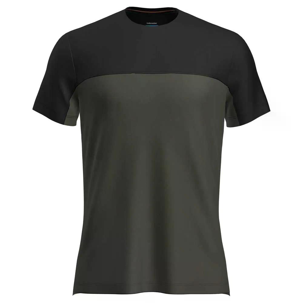 アイスブレーカー メリノ ブレンド 125 クールライト スフィア カラーブロック ショートスリーブ Tシャツ （ DarkLoden/Black/Cb ） |