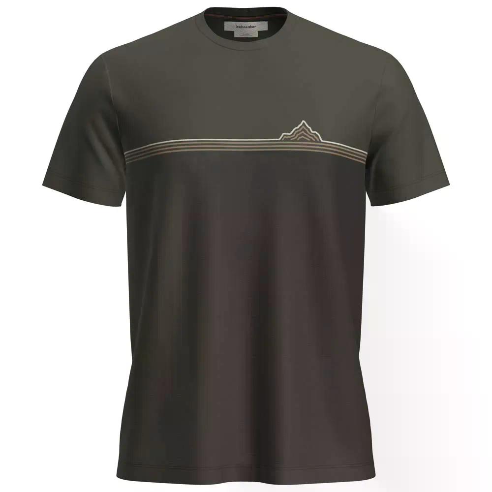 樂天商城 - アイスブレーカー メリノ 150 テック ライト レンジ ストライプス ショートスリーブ Tシャツ （ DarkLoden ） | [t]