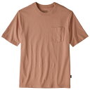 パタゴニア ◇ メンズ オーガニックコットン ミッドウェイト ポケット Tシャツ ( Scotch Pink )