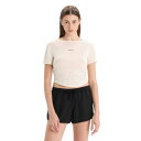 アイスブレーカー ゾーンニット スクープ バック ショート スリーブ Tシャツ レディース ( Chalk ) | ICEBREAKER ZoneKnitSco...