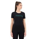 アイスブレーカー 150 テック ライト II キャンピング ラインズ メリノ ショート スリーブ Tシャツ レディース ( Black ) | ICEBREA...
