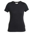 アイスブレーカー メリノ 150 テック ライト III ショート スリーブ Tシャツ レディース ( Black ) | ICEBREAKER Merino ...