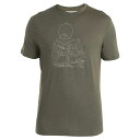 アイスブレーカー メリノ 150 テック ライト III サンセット キャンプ ショート スリーブ Tシャツ ( Loden ) | ICEBREAKER Me...