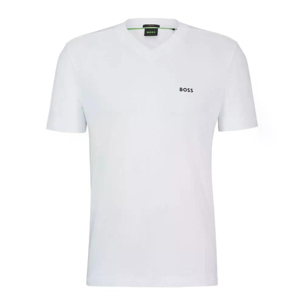 樂天商城 - ボス V 10256064 ショートスリーブ Vネック Tシャツ （ White ） | BOSS V 10256064 short sleeve v neck T-shirt [t]