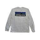 パタゴニア ◆ メンズ ロングスリーブ P-6ロゴ レスポンシビリティー Tシャツ （ White ） | PATAGONIA L/S P6 Logo ResponsibiliTee