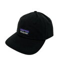 【 即納 】 パタゴニア ◇ P-6 ラベル トラッド キャップ ( Black ) PATAGONIA P6 Label Trad Cap