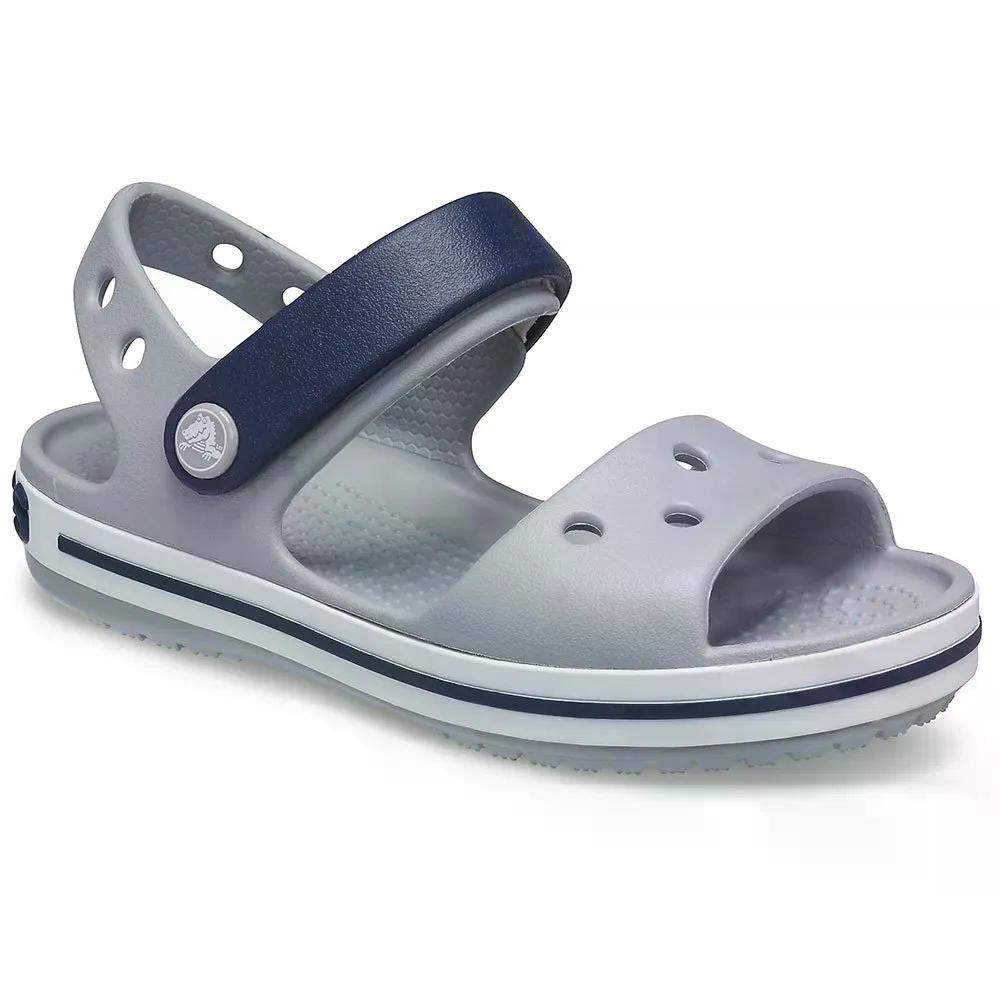 クロックス クロックバンド キッズ サンダル （ LightGrey/Navy ） | CROCS Crocband Kids Sandals [t]の商品画像
