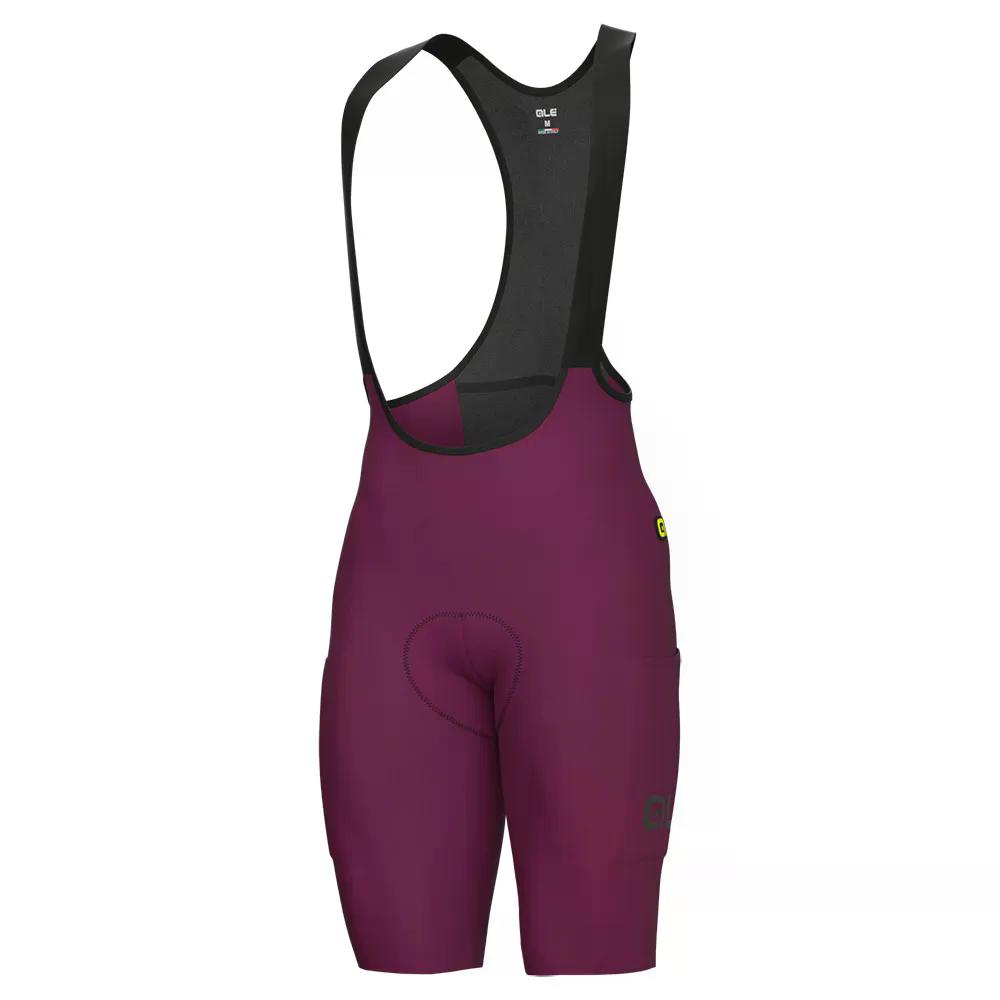 ALE Off Road Gravel Pro Bib Shorts （ Plum ） 