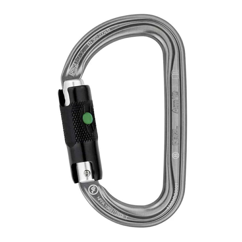 ペツル アム D ボール ロック スナップ フック （ Grey ） | PETZL Am D Ball Lock...