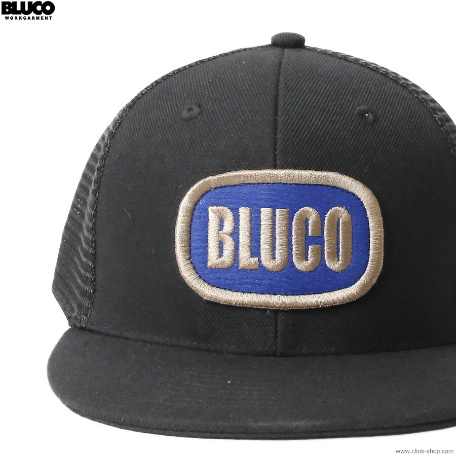 BLUCO ブルコ BLUCO 6-PANEL MESH CAP -PATCH- (BLACK)  メンズ ヘッドギア キャップ