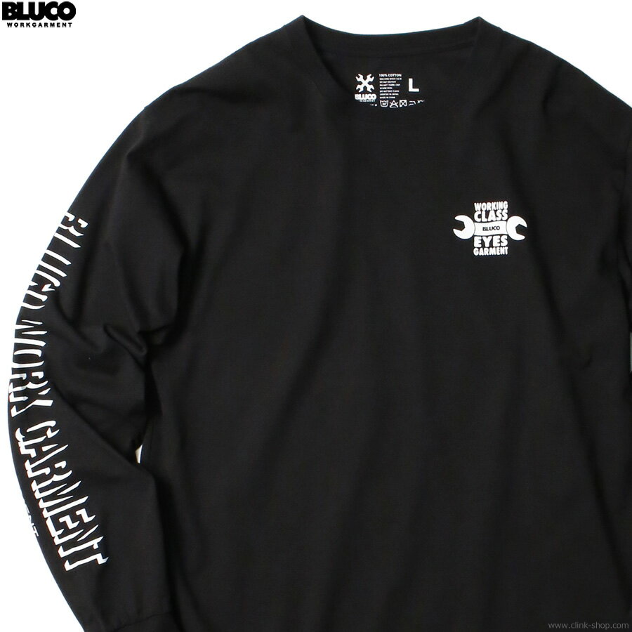 BLUCO ブルコ BLUCO PRINT L/S TEE - WCT - (BLACK)  メンズ 長袖Tシャツ ロンT