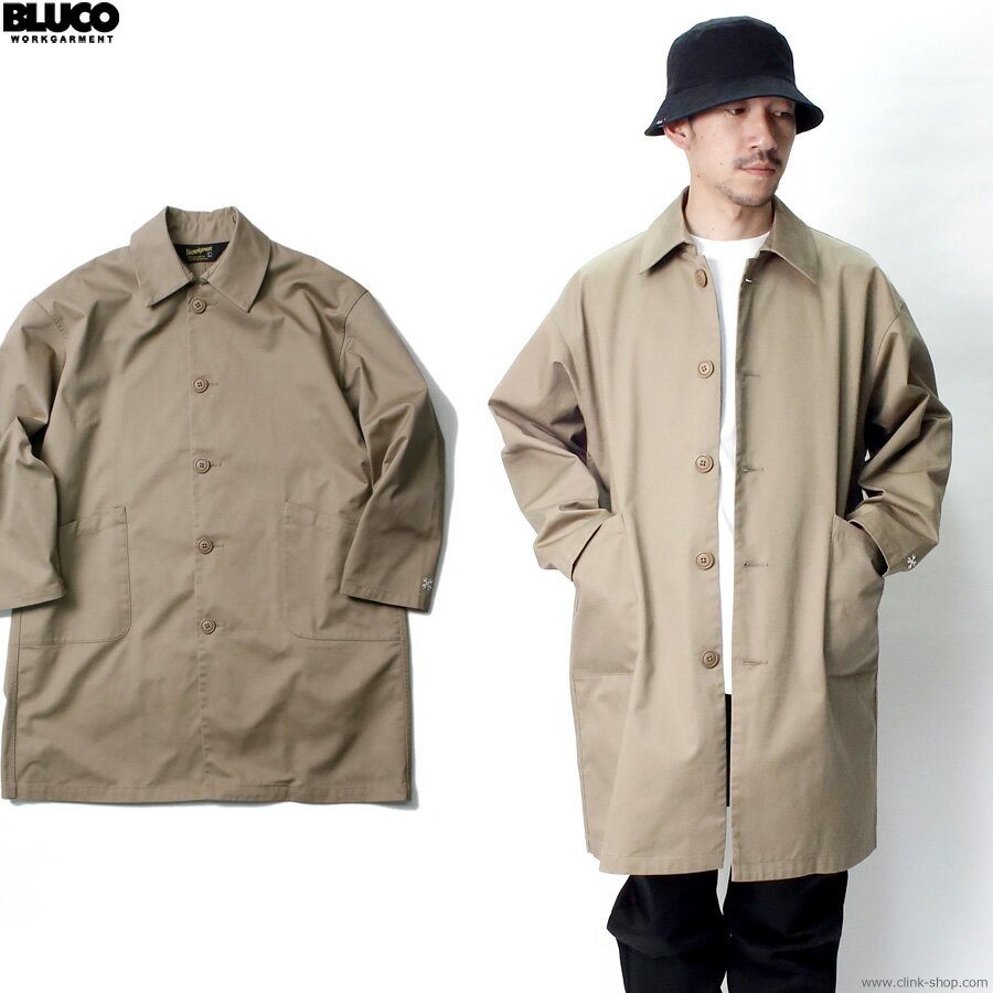 SALE セール 40%OFFBLUCO ブルコ カーコート メンズ 春秋用 T/C素材 ポリエステル65% 綿35% カーキ M-XL BLUCO CAR C...