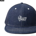 BLUCO uR BLUCO 6PANEL MESH CAP - Script - (DENIM) [143-61-002] bVLbv