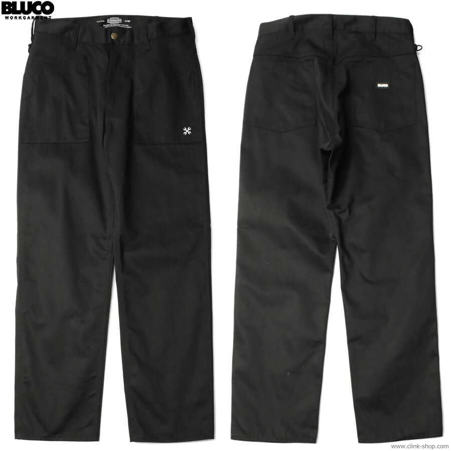 2025年春新作 BLUCO ブルコ ワークパンツ メンズ オールシーズン ポリエステル65％ 綿35％ ブラック M-XL BLUCO SAILOR WORK PANTS (BLACK) [151-41-008] ボトムス チノ スタンダード 定番 セーラーパンツ