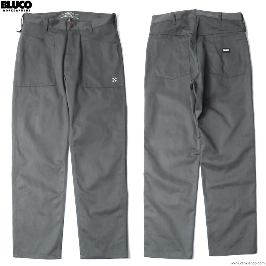 2025年春新作 BLUCO ブルコ ワークパンツ メンズ オールシーズン ポリエステル65％ 綿35％ グレー M-XL BLUCO SAILOR WORK PANTS (GRAY) [151-41-008] ボトムス チノ スタンダード 定番 セーラーパンツ