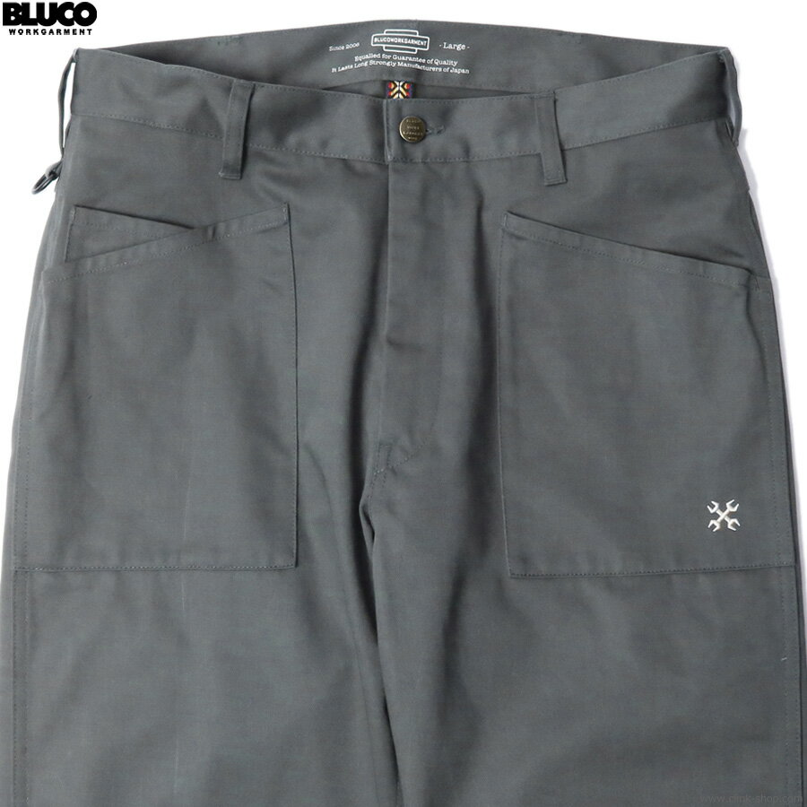 2025年春新作 BLUCO ブルコ ワークパンツ メンズ オールシーズン ポリエステル65％ 綿35％ グレー M-XL BLUCO SAILOR WORK PANTS (GRAY) [151-41-008] ボトムス チノ スタンダード 定番 セーラーパンツ