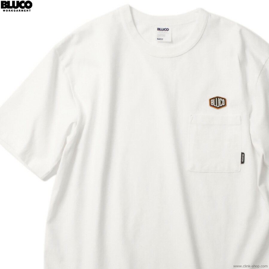 Rakuten - SALE セール 30％OFF BLUCO ブルコ 半袖Tシャツ メンズ オールシーズン 綿100％ ホワイト M-XL BLUCO POCKET TEE -Hex- (WHITE) [153-22-009] ロゴT ポケットTEE