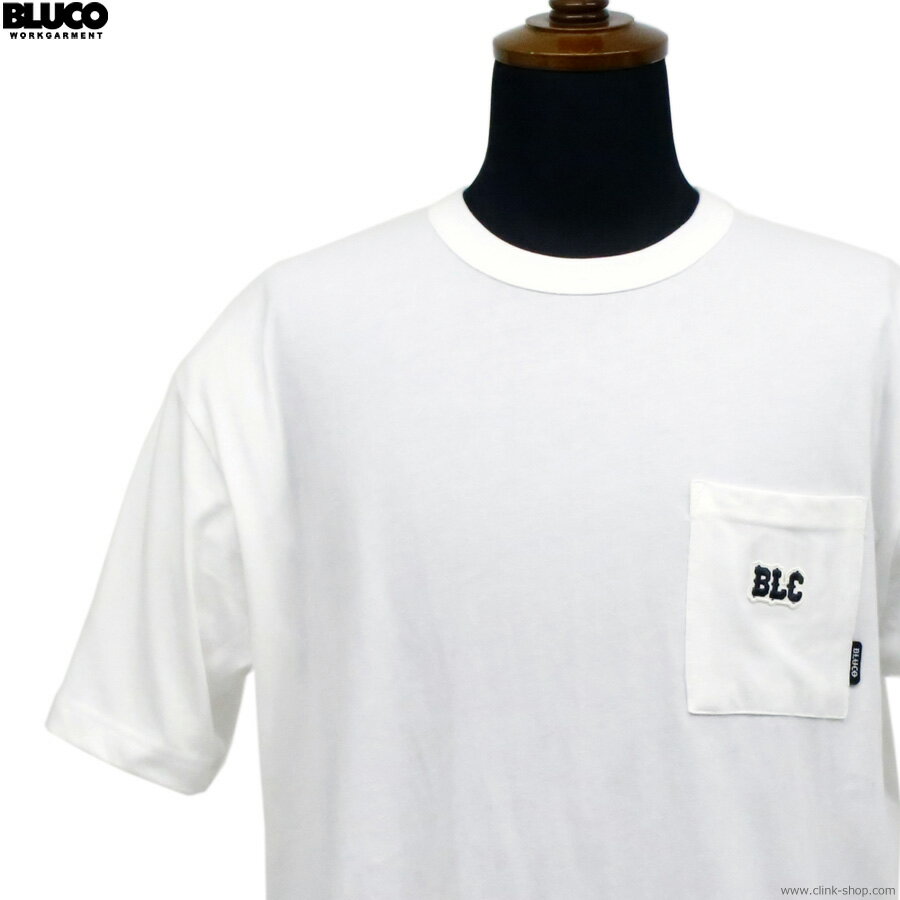 Rakuten - 2026年春新作 BLUCO ブルコ 半袖Tシャツ メンズ オールシーズン 綿85％ ポリエステル15％ ホワイト M-XL BLUCO ドライコットン ポケットTシャツ -BLC- (WHITE) [161-22-022] ロゴT ポケットTEE