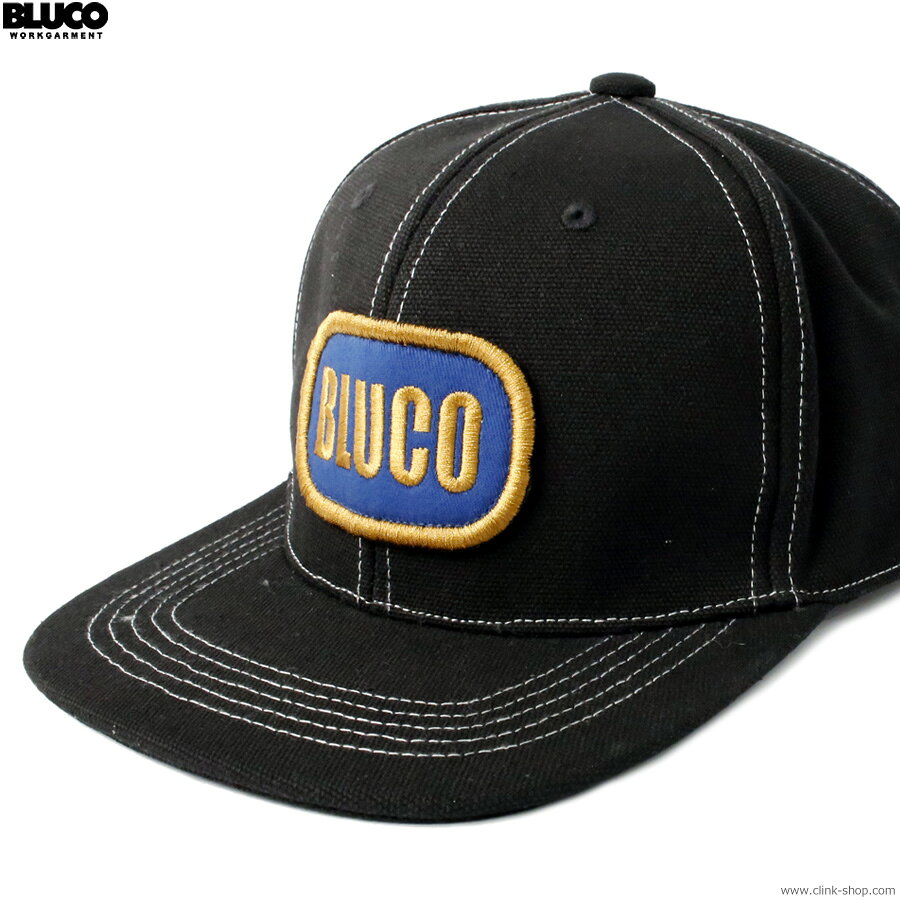 Rakuten - 2026年春新作 BLUCO ブルコ キャップ メンズ 綿100％ ブラック BLUCO 6-PANELキャンバスキャップ - Oval - (BLACK) [161-61-045] スナップバック ロゴ