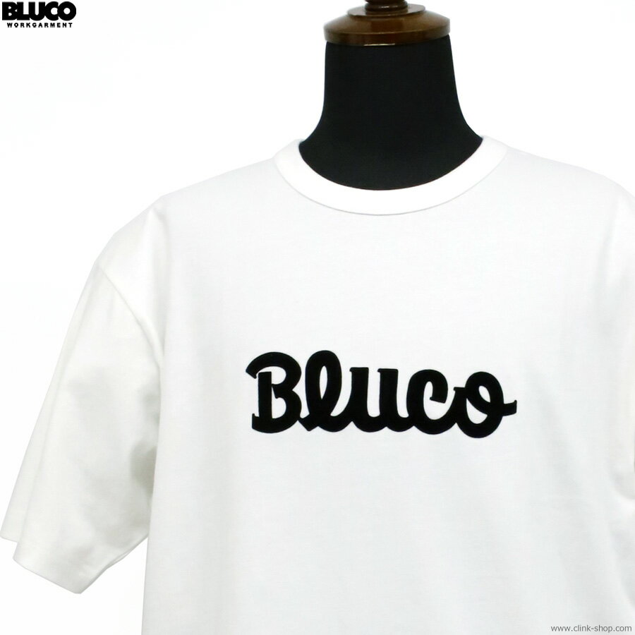 2026年夏新作 BLUCO ブルコ 半袖Tシャツ メンズ オールシーズン 綿100％ ホワイト M-XL BLUCO プリントTシャツ -Novel- (WHITE)  ロゴT TEE