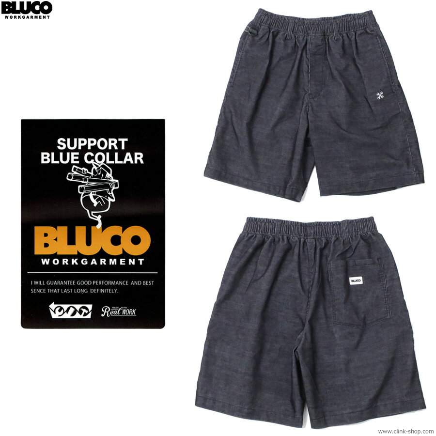 2026年夏新作 BLUCO ブルコ イージーパンツ メンズ 春夏秋用 ポリエステル55％ 綿45％ ブラック M-XL BLUCO ストレッチ サマーコール イージーショーツ (BLACK) [16