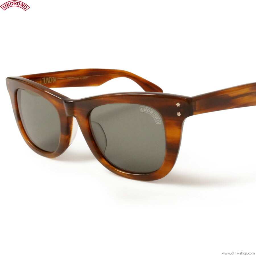 Rakuten - UNCROWD アンクラウド 眼鏡 サングラス メンズ オールシーズン ブラウン UNCROWD TUNDRA (MOCK TORTOISE-DARK GREEN) [255-63-055] アクセサリー サングラス メガネ ツンドラ
