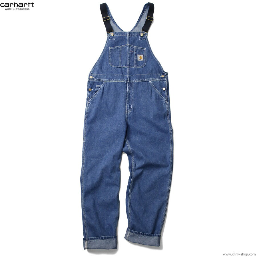 CARHARTT WIP カーハート オーバーオール メンズ オールシーズン 綿100％ ブルー M-XL CARHARTT WIP BIB OVERALL (BLUE STONE WASHED) ボトムス デニム ワーク ストーンウォッシュ