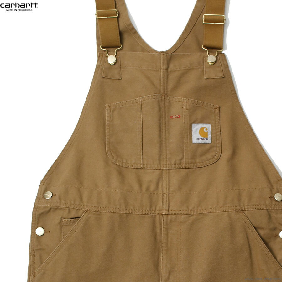 CARHARTT WIP カーハート オーバーオール メンズ オールシーズン 綿100% ブラウン M-XL CARHARTT WIP BIB OVERALL (H.BROWN) ボトムス デニム ワーク ダックオーバーオール オーガニックコットン