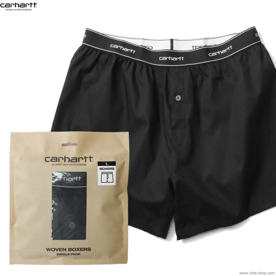 CARHARTT WIP カーハート CARHARTT WIP COTTON SCRIPT BOXERS (BLACK) メンズ 下着 トランクス ボクサー