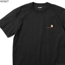 カーハート Tシャツ メンズ CARHARTT WIP カーハート CARHARTT WIP S/S AMERICAN SCRIPT T-SHIRT (BLACK) メンズ ヘビーオンスTシャツ 半袖 ルーズ ゆったり オーバーサイズ