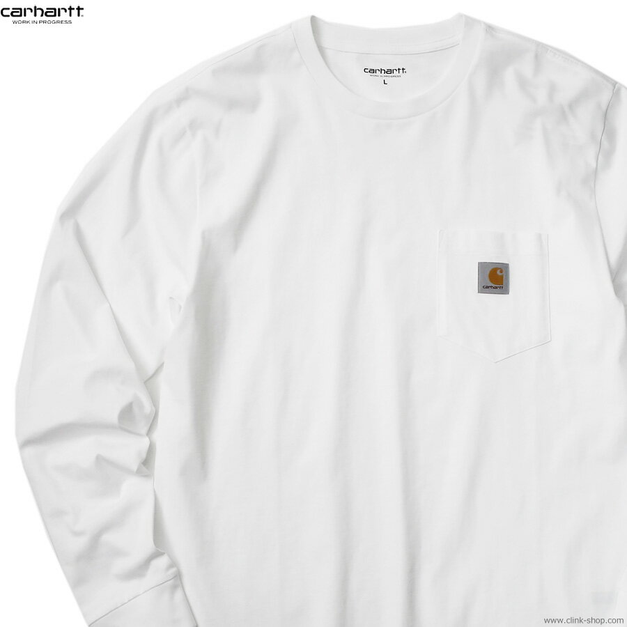 Rakuten - CARHARTT WIP カーハート 長袖Tシャツ メンズ オールシーズン 綿100％ ホワイト M-XL CARHARTT WIP L/S POCKET T-SHIRT (WHITE) メンズ ロンT 長袖Tシャツ ポケット付き インナー レギュラーフィット