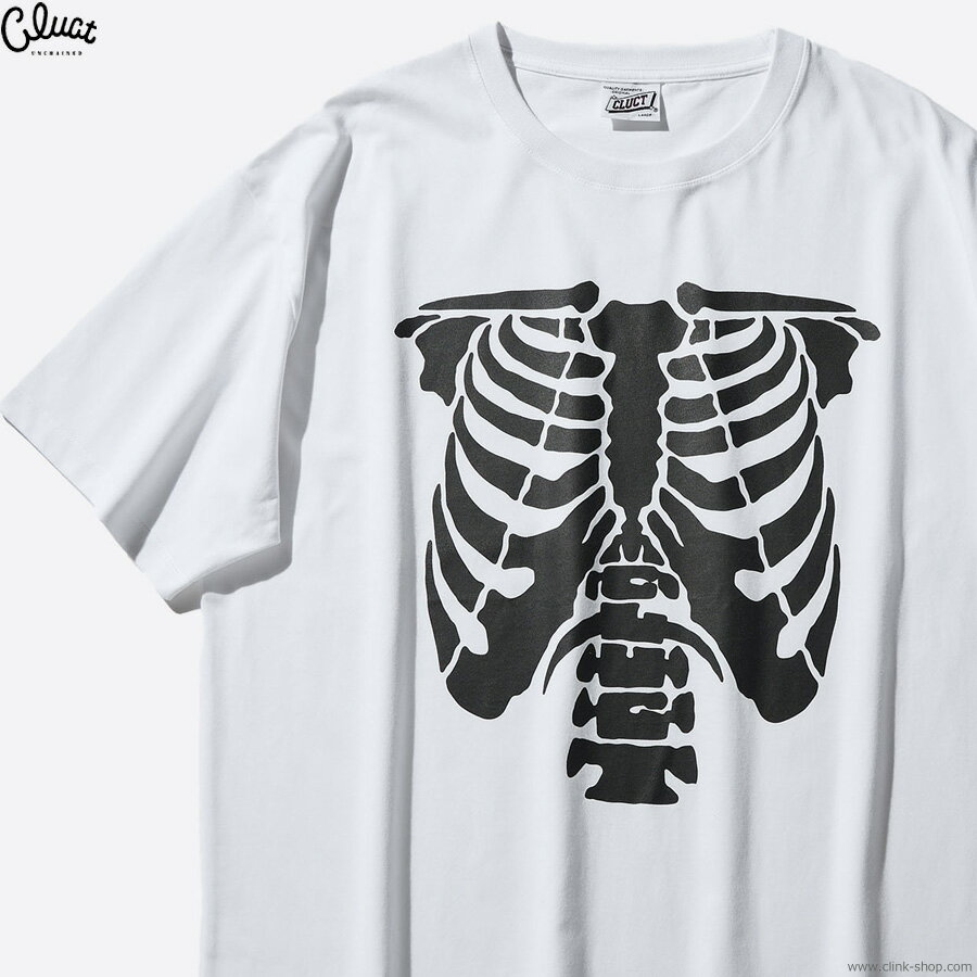 Rakuten - CLUCT クラクト 半袖Tシャツ メンズ オールシーズン 綿100% ホワイト M-XL CLUCT BONE [S/S W TEE] (WHITE) 05191 ワイドシルエット