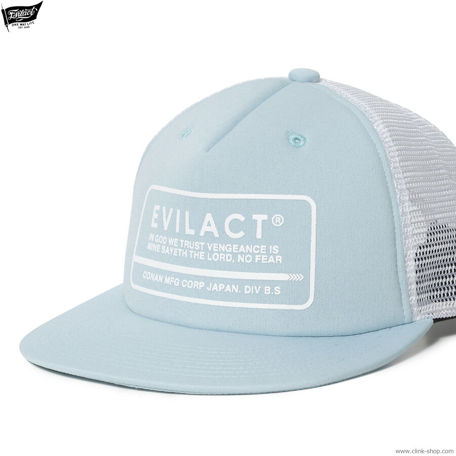 EVILACT イーブルアクト メッシュキャップ メンズ オールシーズン EVILACT EVILACT MESH CAP (L.BLUE) [EA26-ACT1-C04] ヘッドギア CAP 帽子