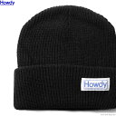 HOWDY ハウディ Howdy Name Beanie 2 (BLACK) HWD2003-CP01 メンズ ニットキャップ ビーニー