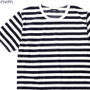 NVM エヌブイエム NVM STRIPE PILE RELAX SS T NVM16S-CS04 メンズ Tシャツ 半袖 オーバーサイズ