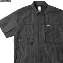 LIBERAIDERS リベレイダーズ LIBERAIDERS GRID CLOTH S/S SHIRT (BLACK) 70201 メンズ トップス シャツ 半袖 ワイドシルエット ブラック