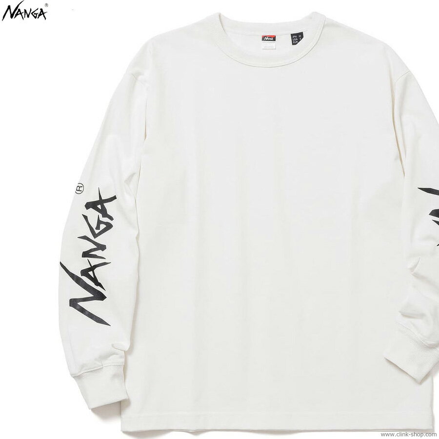 NANGA ナンガ 長袖Tシャツ メンズ オールシーズン ポリエステル50% コットン47% レーヨン3% M-XL NANGA ECO HYBRID SLV LOGO L/S TEE ロングスリーブティー ロンTEE