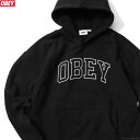 OBEY オベイ OBEY INSTITUTE EXTRA HEAVY HOOD (BLACK) メンズ トップス スウェット パーカー プルオーバー ヘビーオンス