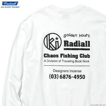 【RADIALL】 ラディアル RADIALL GOLDEN HOURS - CREW NECK T-SHIRT L/S (WHITE) メンズ Tシャツ 長袖 ホワイト