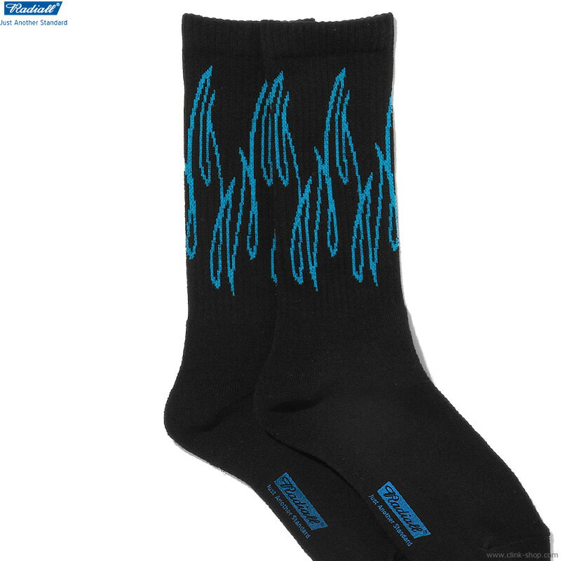 RADIALL ラディアル RADIALL SLOW BURN 2PAC SOX LONG (BLACK) メンズ ソックス