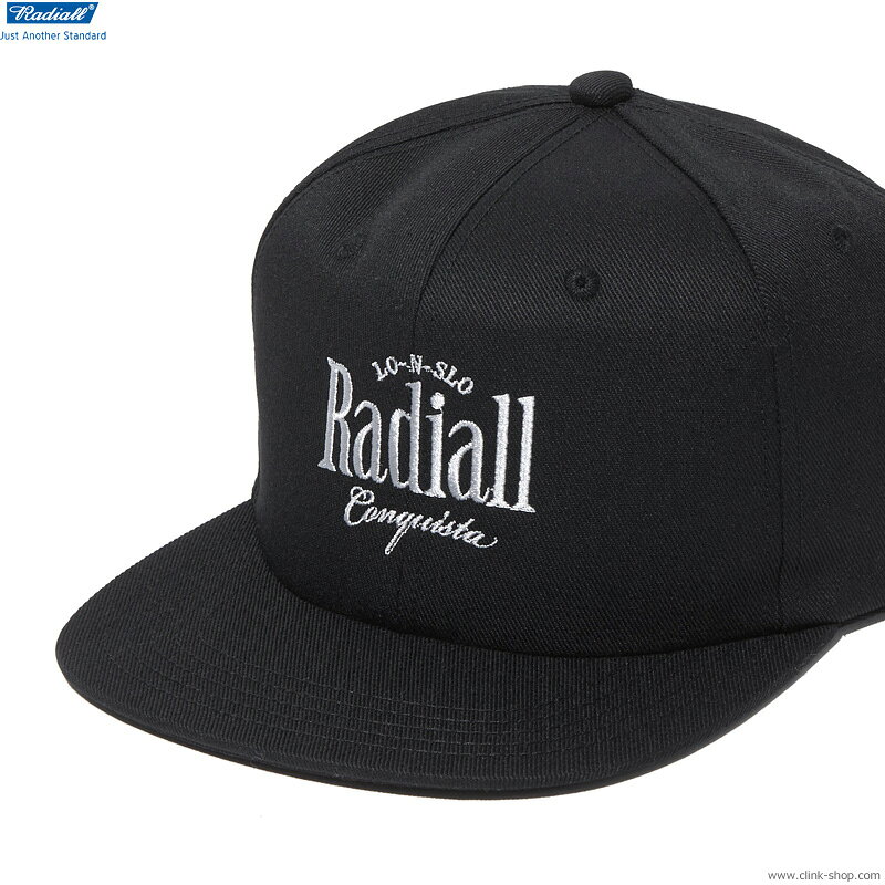 RADIALL ラディアル RADIALL CONQUISTA - BASEBALL CAP (BLACK) [RAD-22AW-HAT006] メンズ ヘッドギア キャップ ブラック