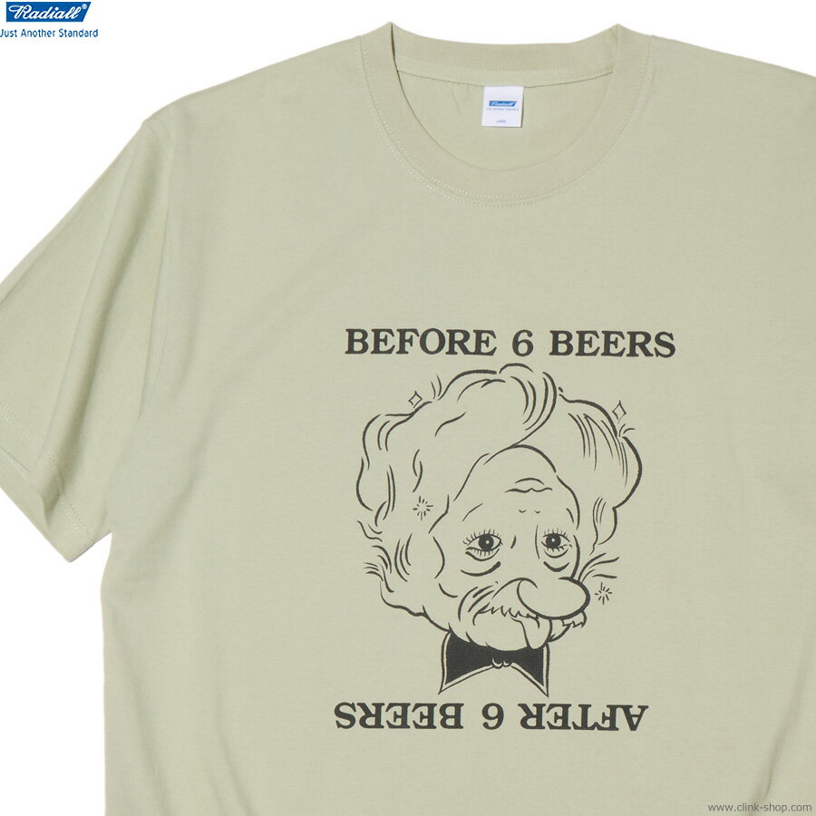 RADIALL ラディアル 半袖Tシャツ メンズ オールシーズン 綿100％ グリーン M-XL RADIALL AFTER BEER - ..