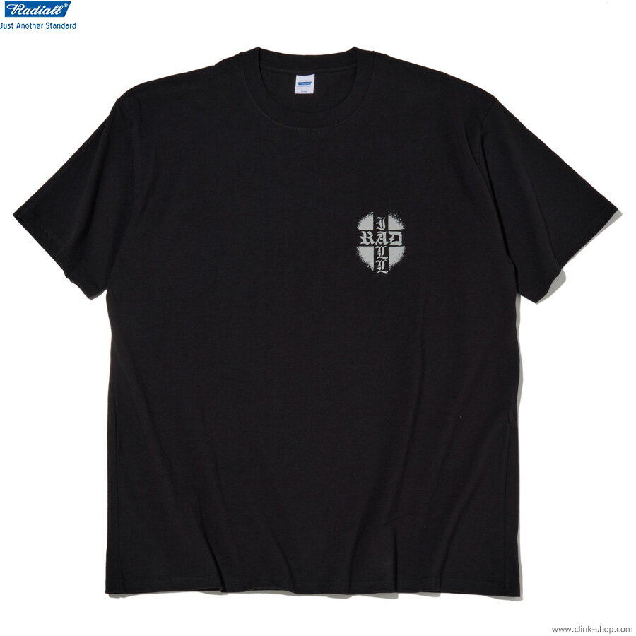 RADIALL ラディアル 半袖Tシャツ メンズ オールシーズン 綿100％ ブラック M-XL RADIALL CHARMS - CREW NECK T-SHIRT S/S (BLACK) [RAD-25SS-TEE016] TEE ボックスシルエット