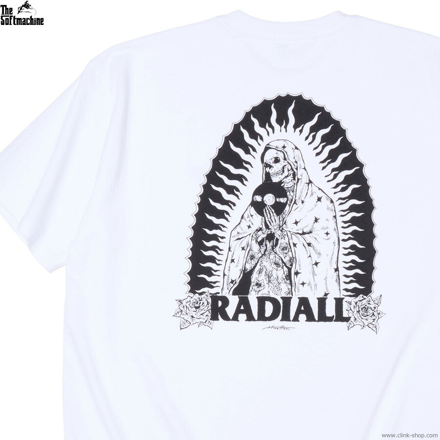 RADIALL ラディアル 半袖Tシャツ メンズ オールシーズン 綿100％ ホワイト M-XL RADIALL GUIDANCE - CREW NECK T-SHIRT S/S (WHITE)  TEE オリジナル天竺