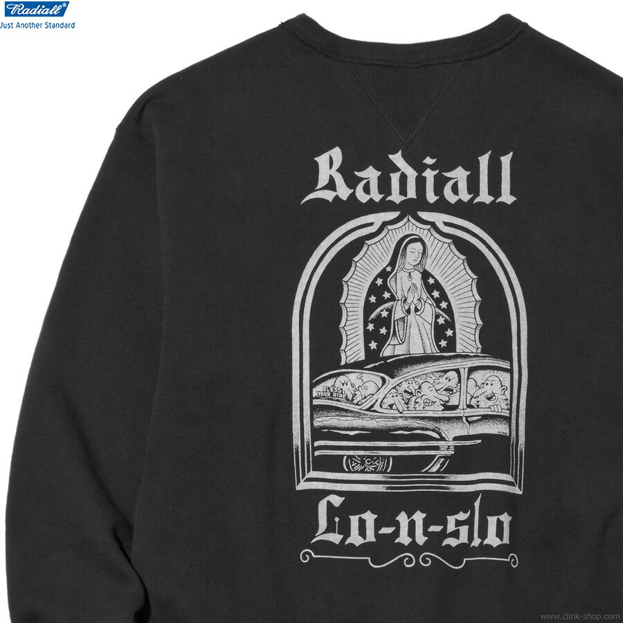 RADIALL ラディアル クルーネックスウェット メンズ オールシーズン 綿100％ ブラック M-XL RADIALL CH..