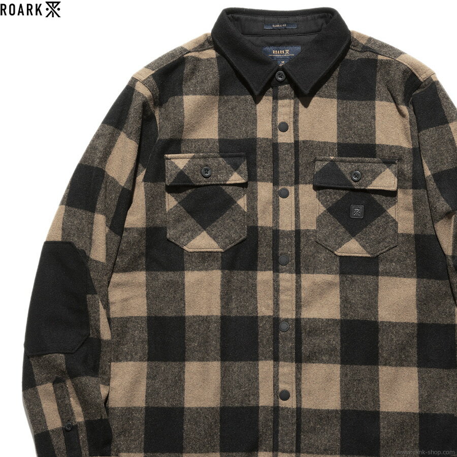 SALE セール 10％OFF ROARK REVIVAL ロアーク リバイバル ROARK REVIVAL NORDSMAN (DARK KHAKI) メンズ シャツ 長袖 チェックシャツ