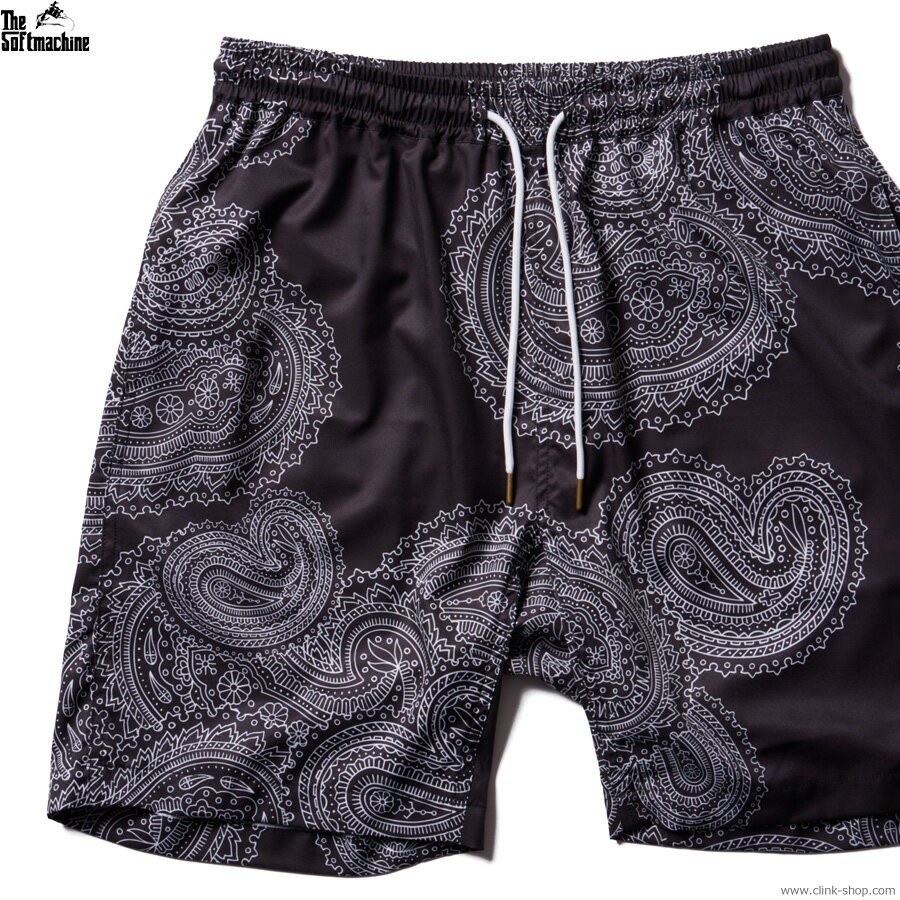 【予約/6月~7月入荷予定】SOFTMACHINE ソフトマシーン ショーツ メンズ 春夏 ポリエステル100% ブラック M-XL SOFTMACHINE GENE SHORTS (BLACK) タトゥーデザイン イージーパンツ