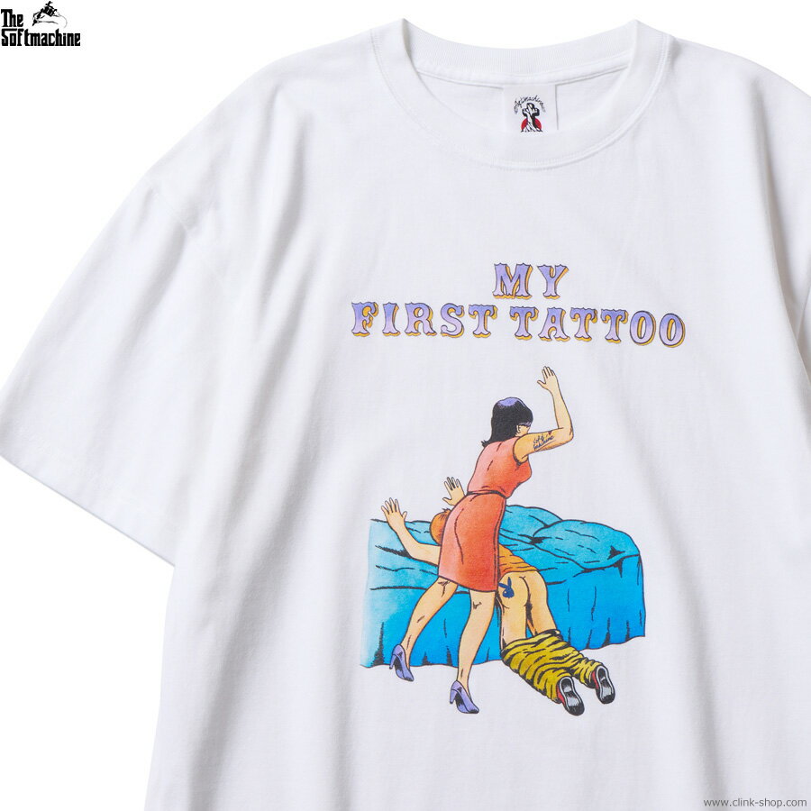 Rakuten - SOFTMACHINE ソフトマシーン 半袖Tシャツ メンズ オールシーズン 綿100％ ホワイト M-XL SOFTMACHINE SPANKING-T (WHITE) タトゥーデザイン TEE